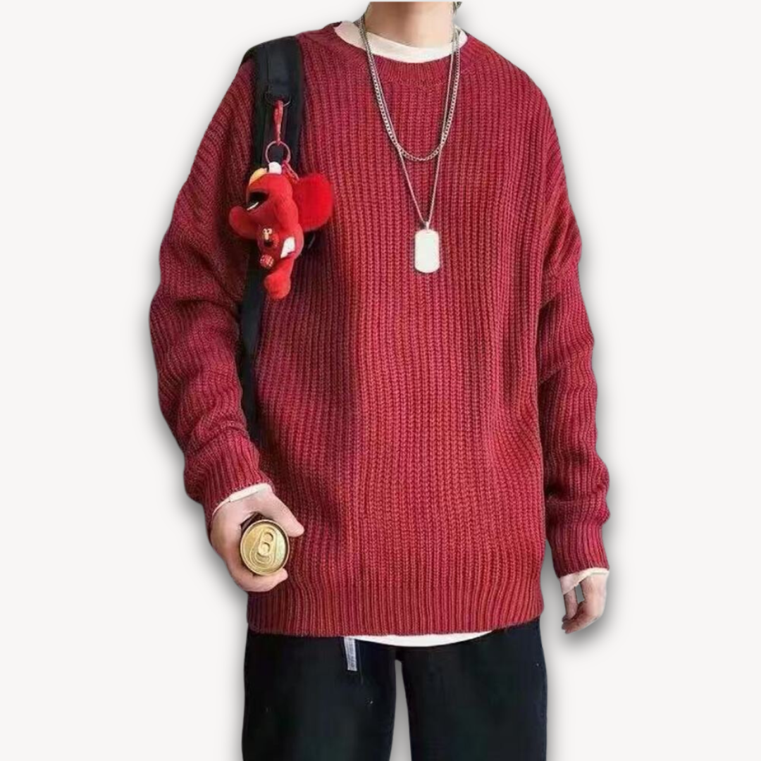 Strickpullover | Oversized Pullover mit Rundhalsausschnitt
