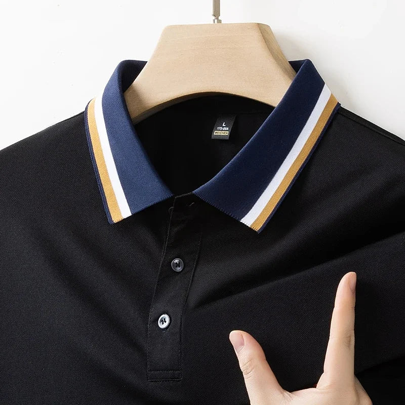 Poloshirt Herren Kurzarm mit Kontrastkragen