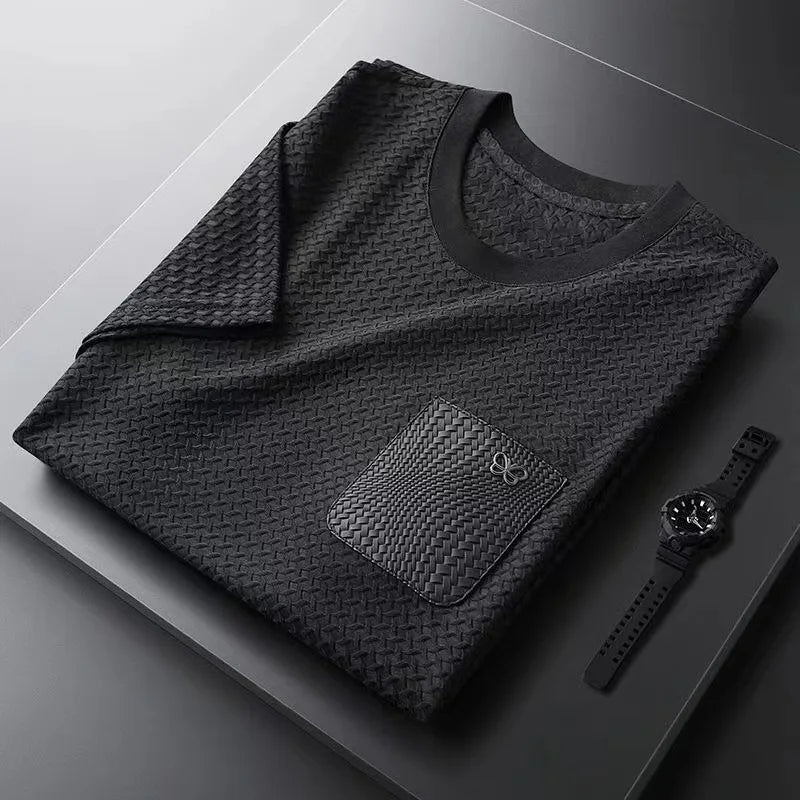 T-Shirt kurzärmelig Rundhals mit Brusttasche