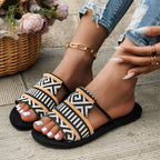 Boho Sandalen Damen mit Doppelriemen