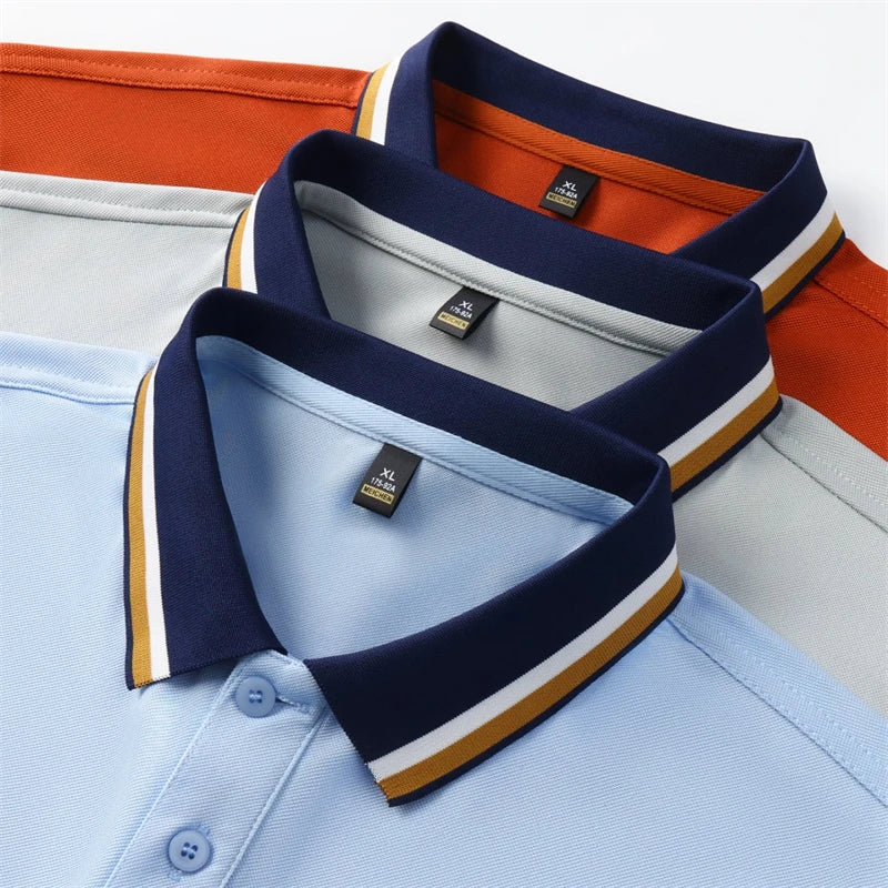 Poloshirt Herren Kurzarm mit Kontrastkragen – Ansicht 8