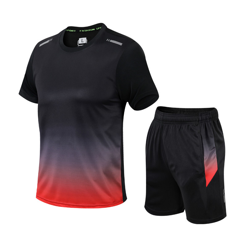 Schnelltrocknende Herren Sportset T-Shirt und Shorts
