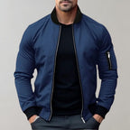 Bomberjacke Herren | Kurz mit Reißverschluss und Armtasche