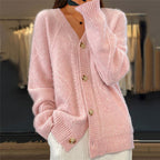 Strickjacke Mit Knöpfen | Locker Geschnitten und Weich Geformt
