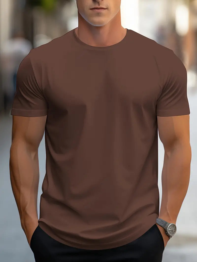 T-Shirt Basic Herren Rundhals Kurzarm – Ansicht 8