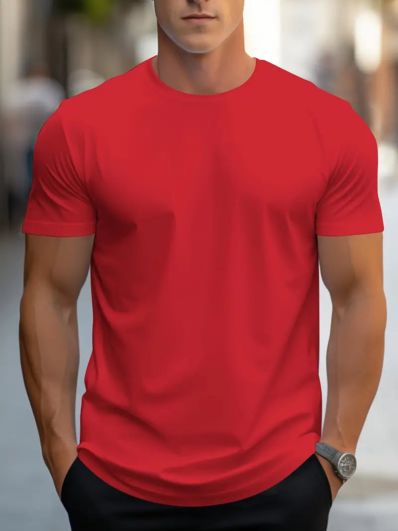 T-Shirt Basic Herren Rundhals Kurzarm – Ansicht 10