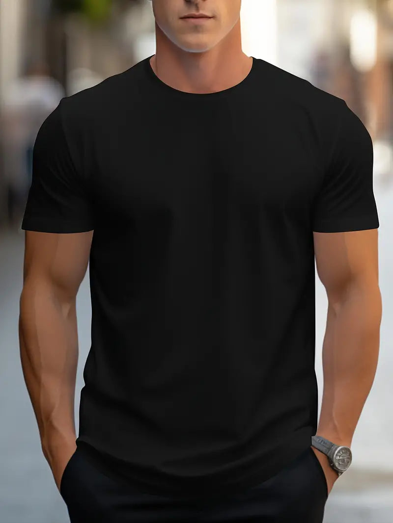 T-Shirt Basic Herren Rundhals Kurzarm – Ansicht 23