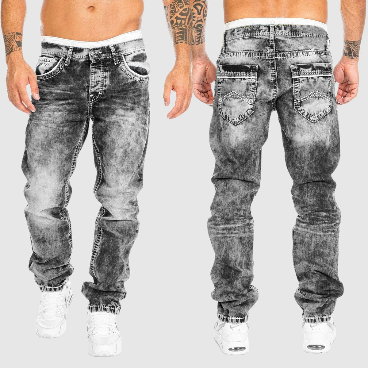 Herren Weit geschnittene Jeans verwaschen