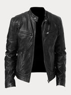 Lederjacke Damen Biker mit Stehkragen
