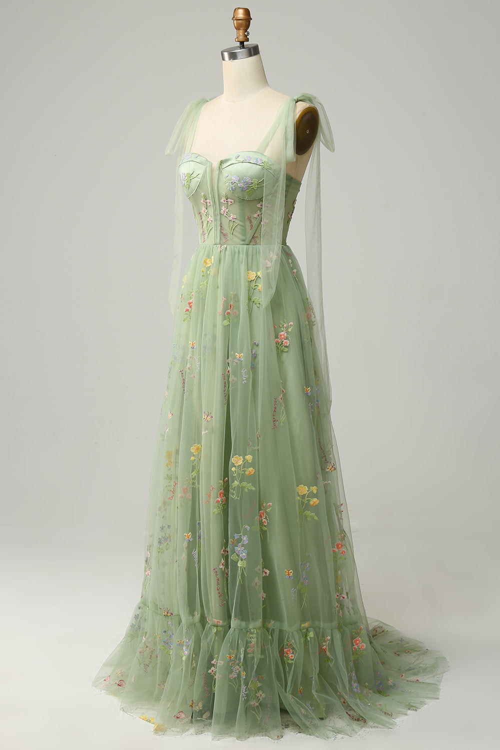 Damen Elegante Blumen Maxi Kleid – Ansicht 11