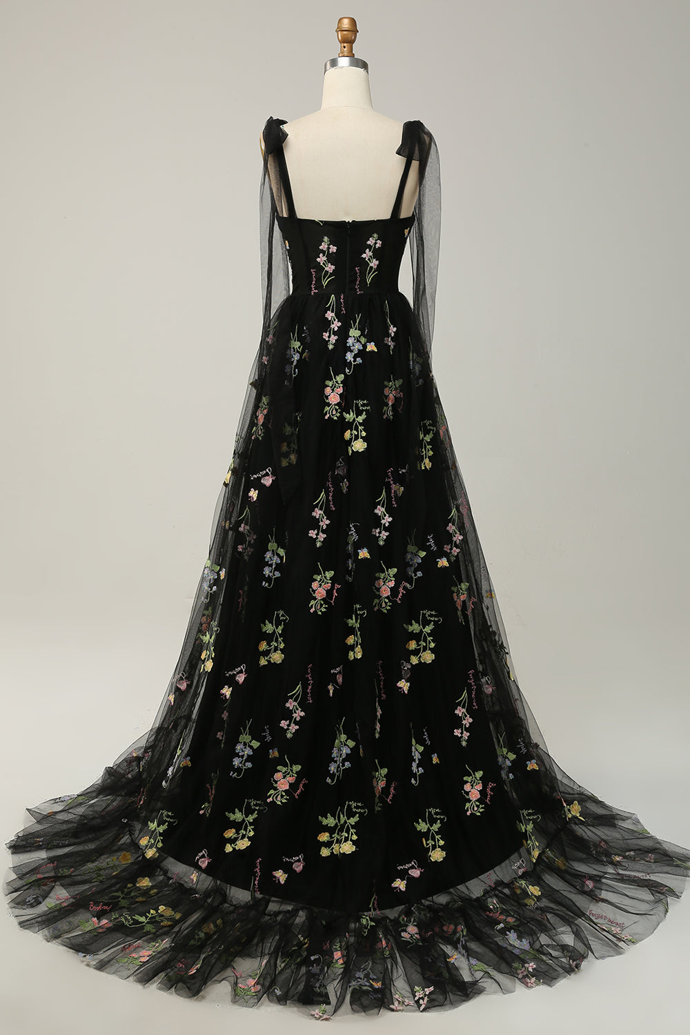 Damen Elegante Blumen Maxi Kleid – Ansicht 6