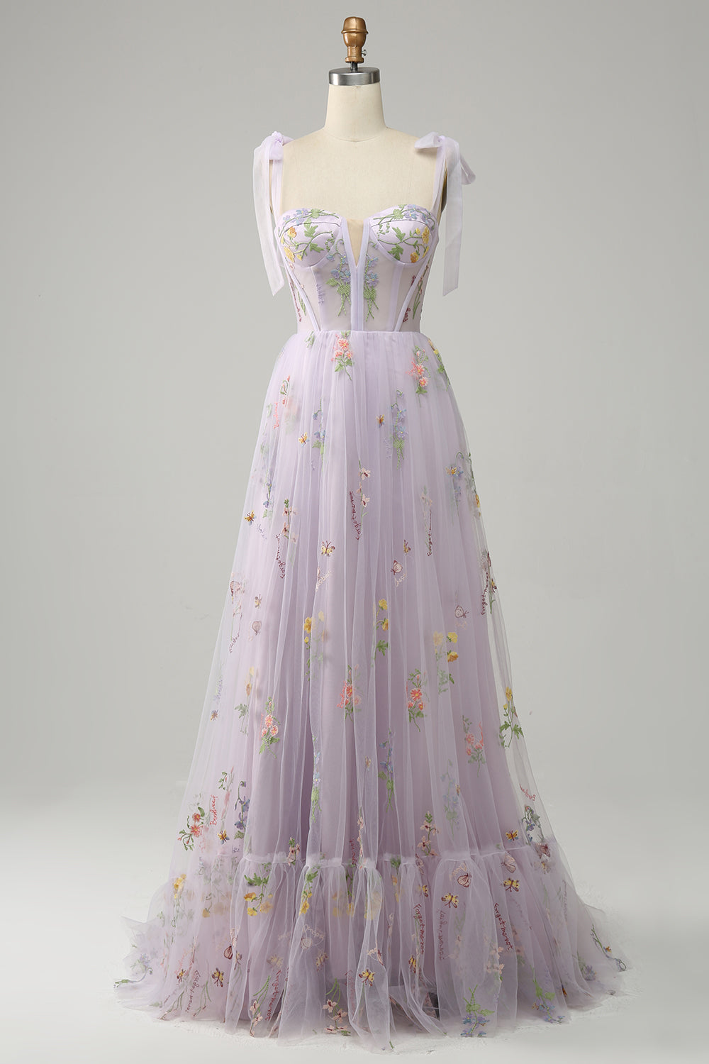 Damen Elegante Blumen Maxi Kleid – Ansicht 13