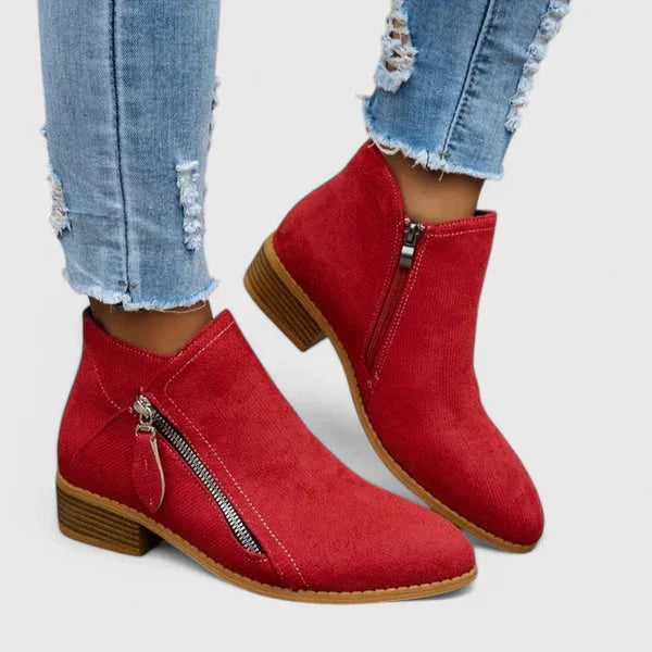 Orthopädische Damen-Stiefelette mit Reißverschluss