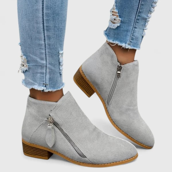 Orthopädische Damen-Stiefelette mit Reißverschluss