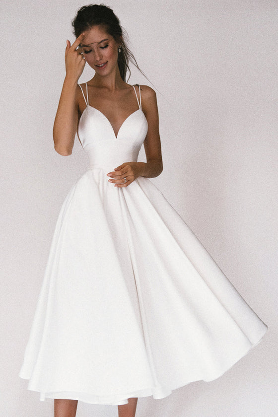 Damen Elegante Cocktail Midi Kleid