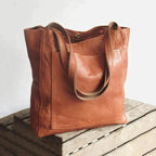 Die Lebenslange Tasche Ledershopper mit Schulterhenkeln