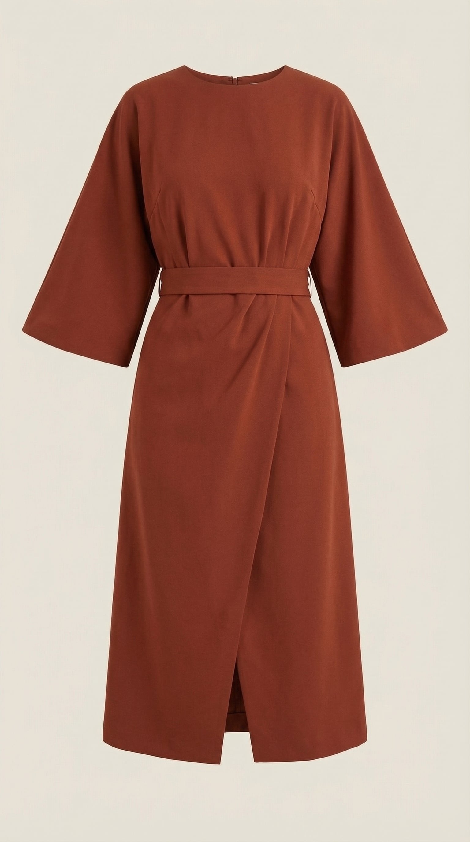 Damen Ballonärmel Midikleid | Taillengürtel View 20