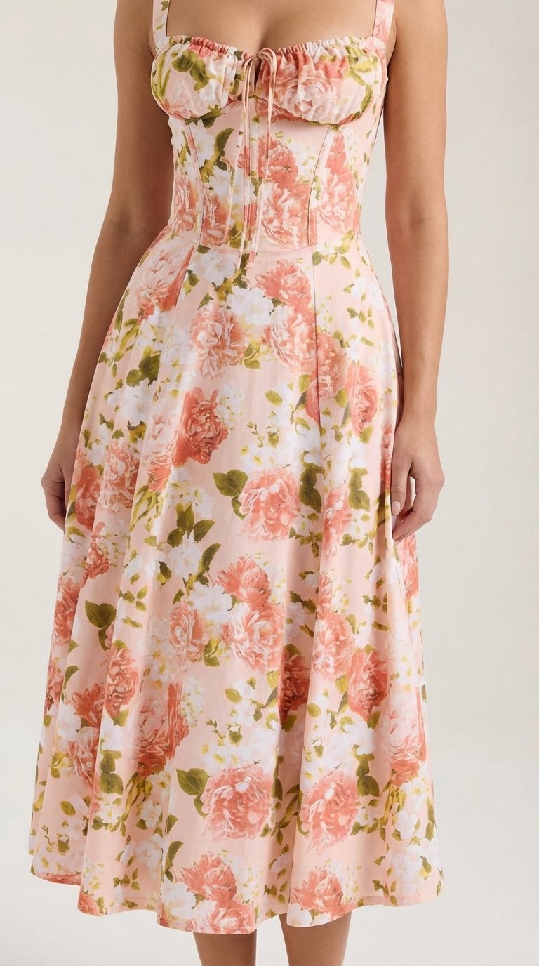 Damen Bustier Sommerkleid | Ausgestellt Detail