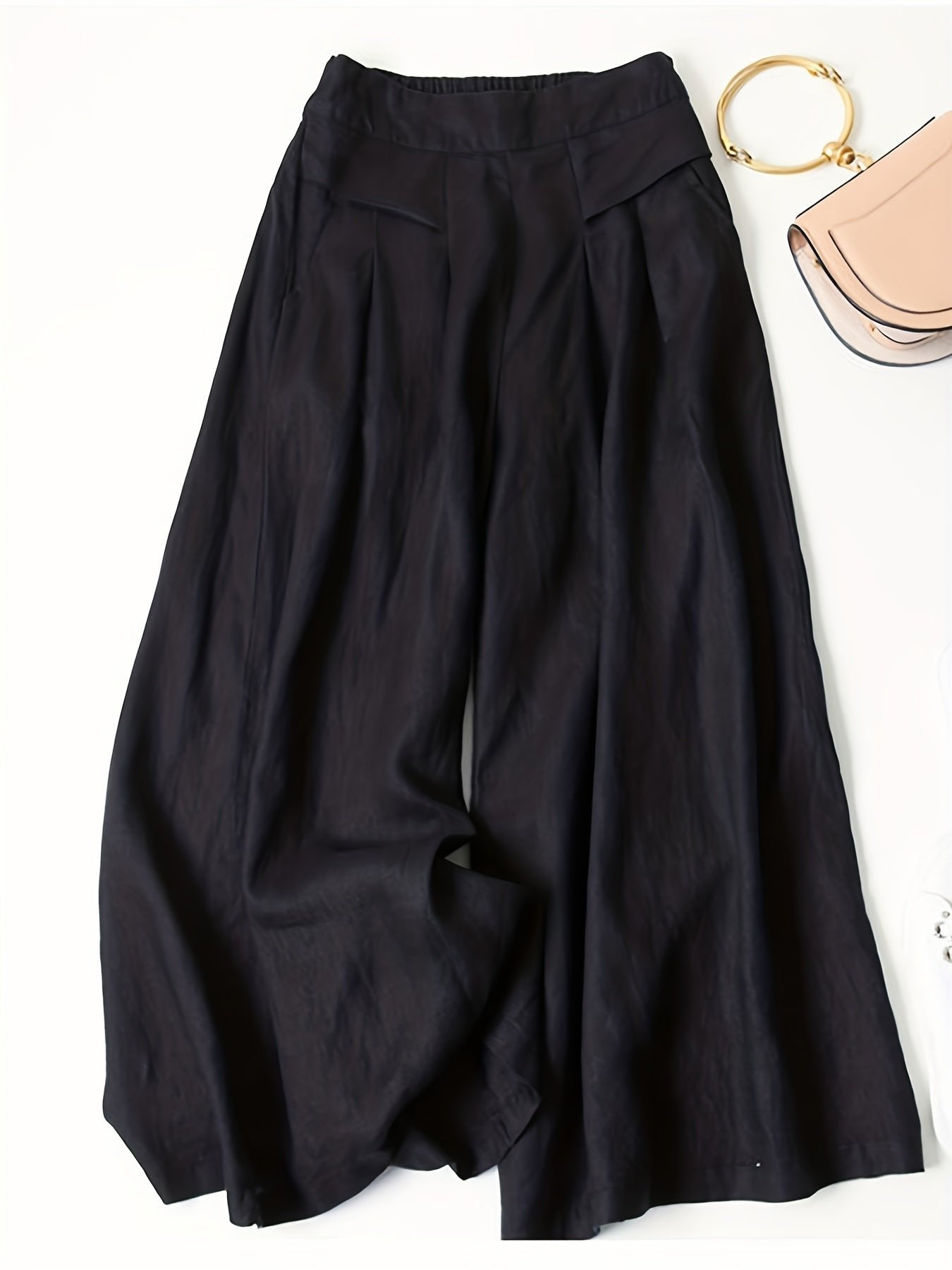 Damen Capri-Hose Wickelfront | Weites Bein Full