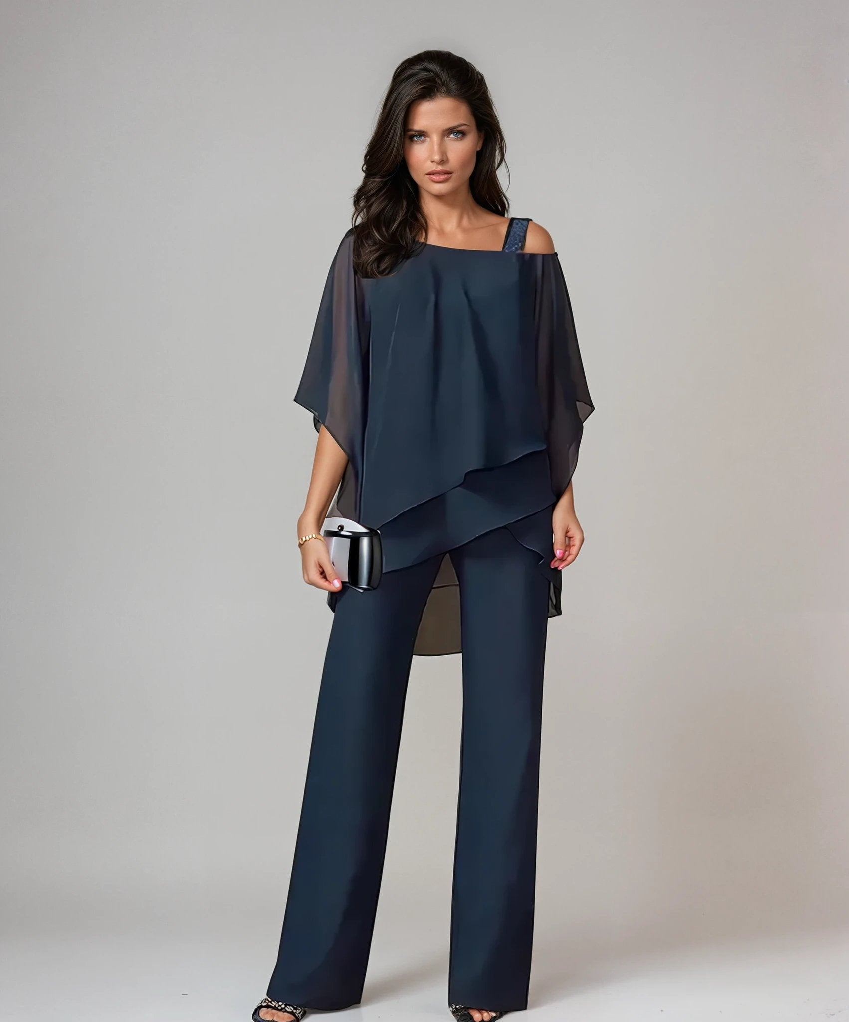 Damen Cold-Shoulder Ensemble | Zweiteilig Side