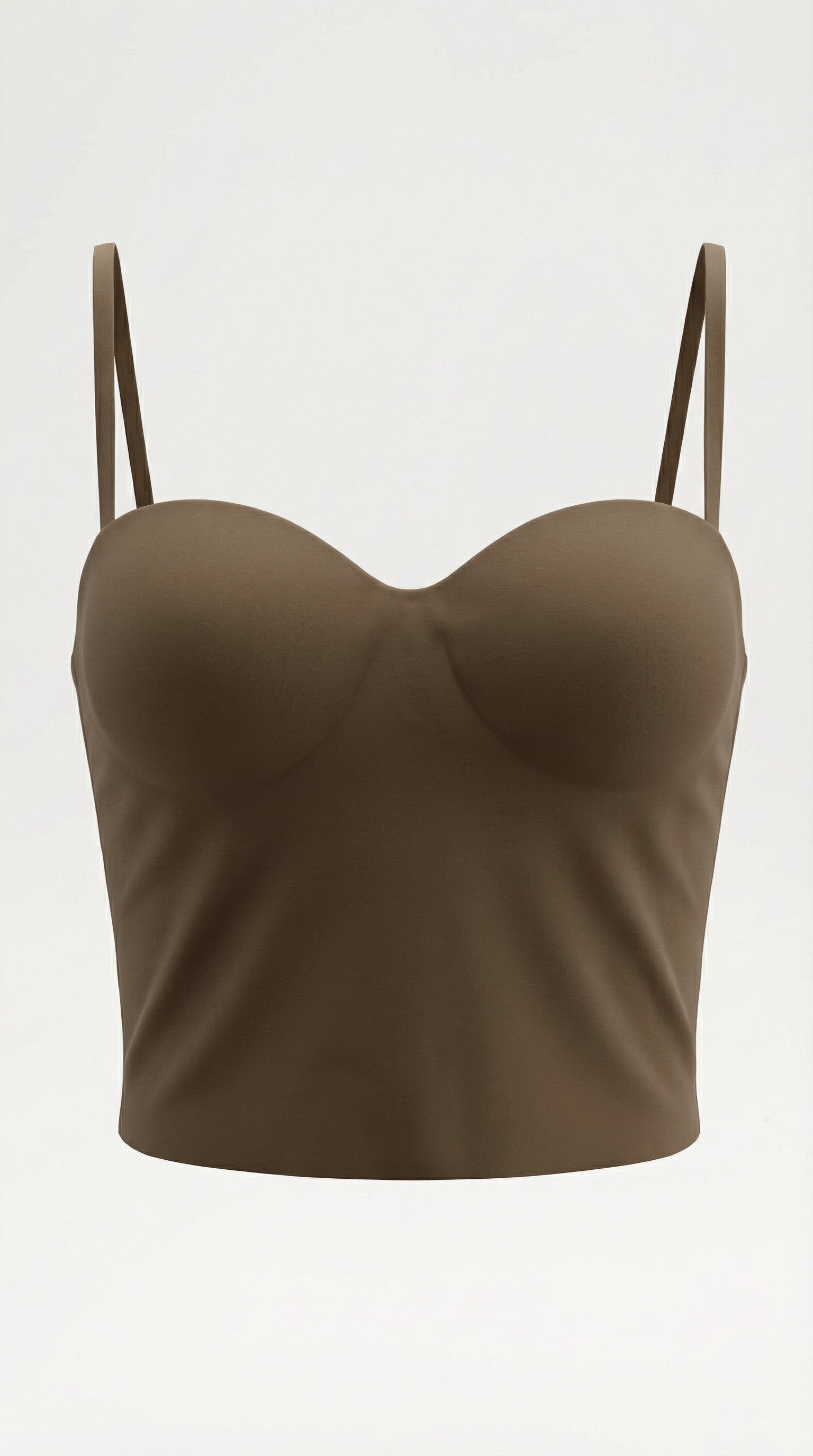 Damen Crop-Top Rüschen | Herzausschnitt Back