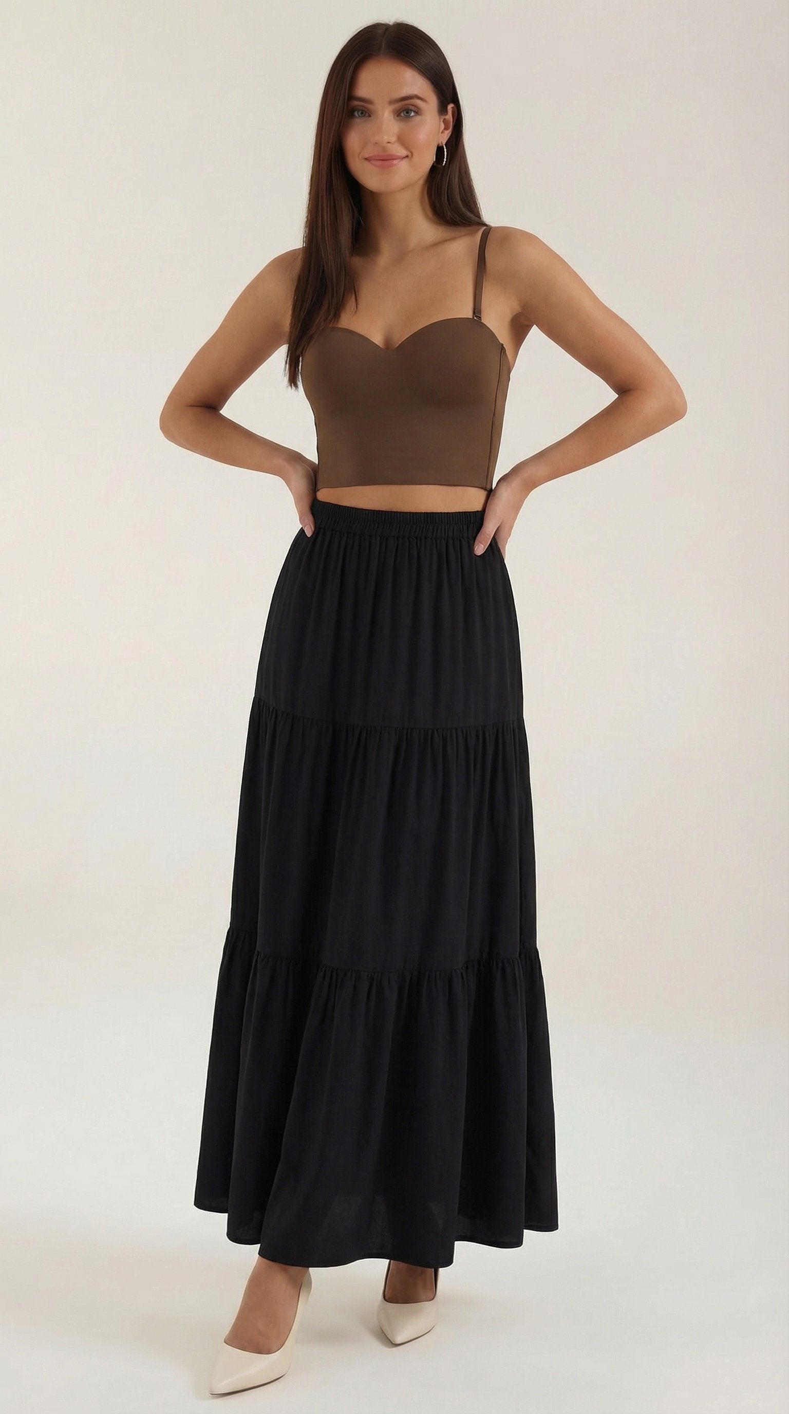 Damen Crop-Top Rüschen | Herzausschnitt Hero