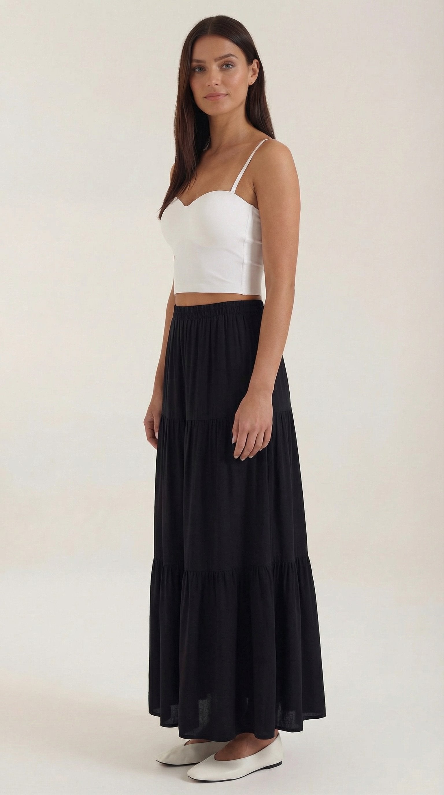 Damen Crop-Top Rüschen | Herzausschnitt View 12