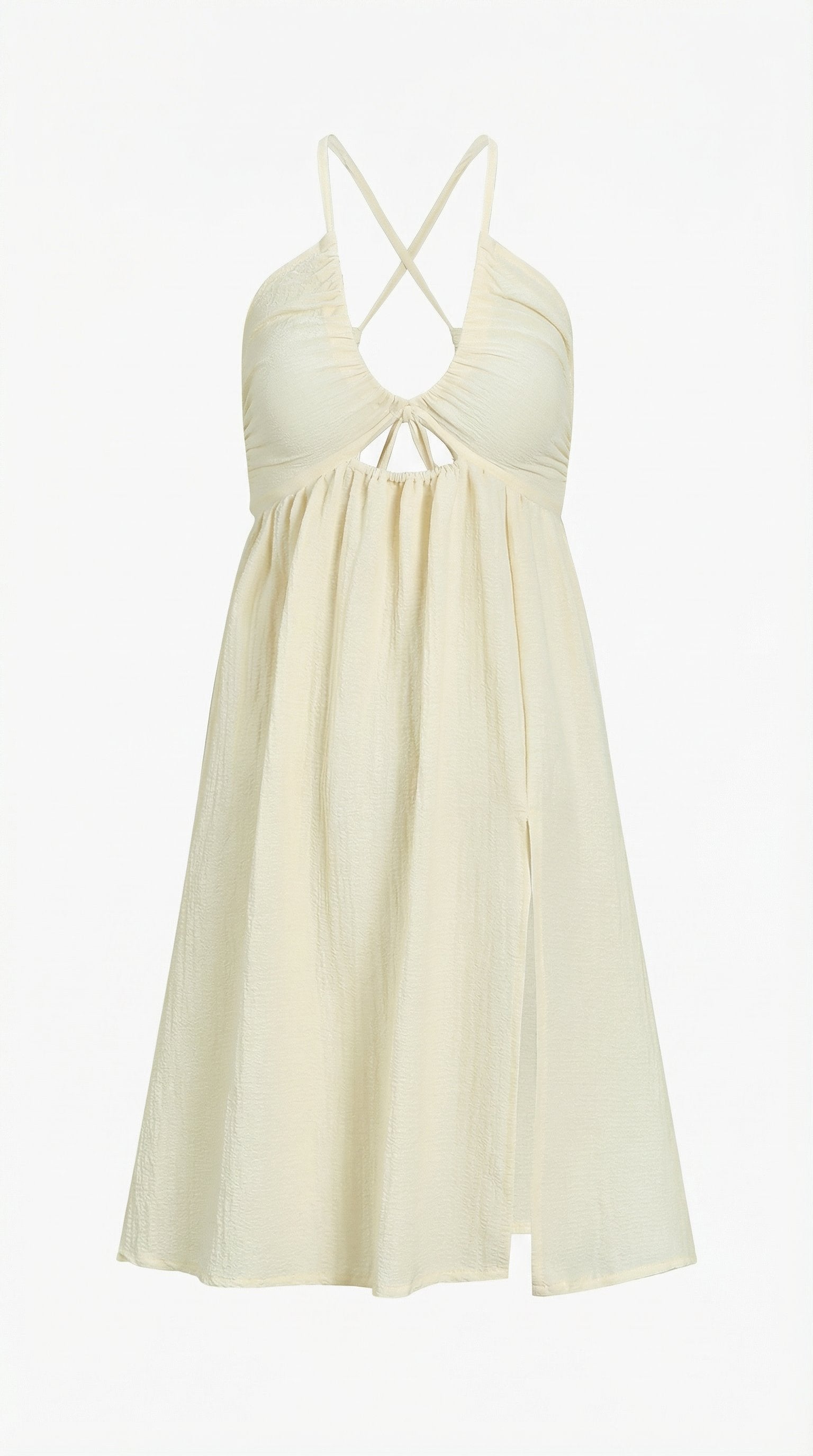 Damen Cutout Midikleid | Neckholder Back