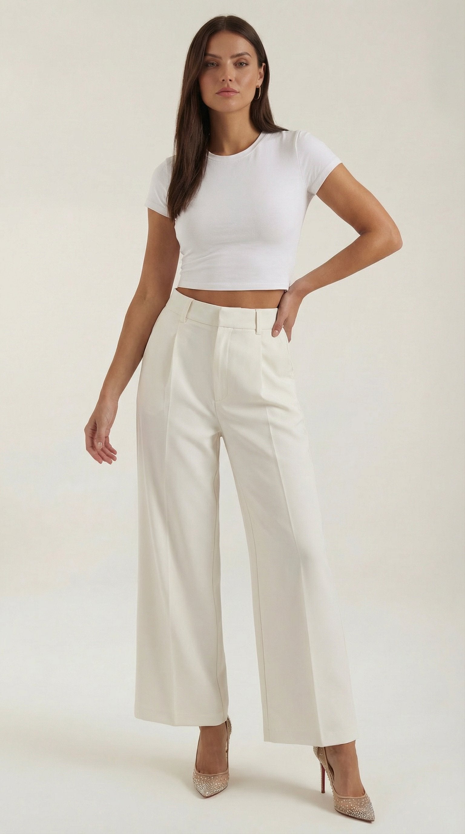 Damen Hose weites Bein | Hohe Taille Hero