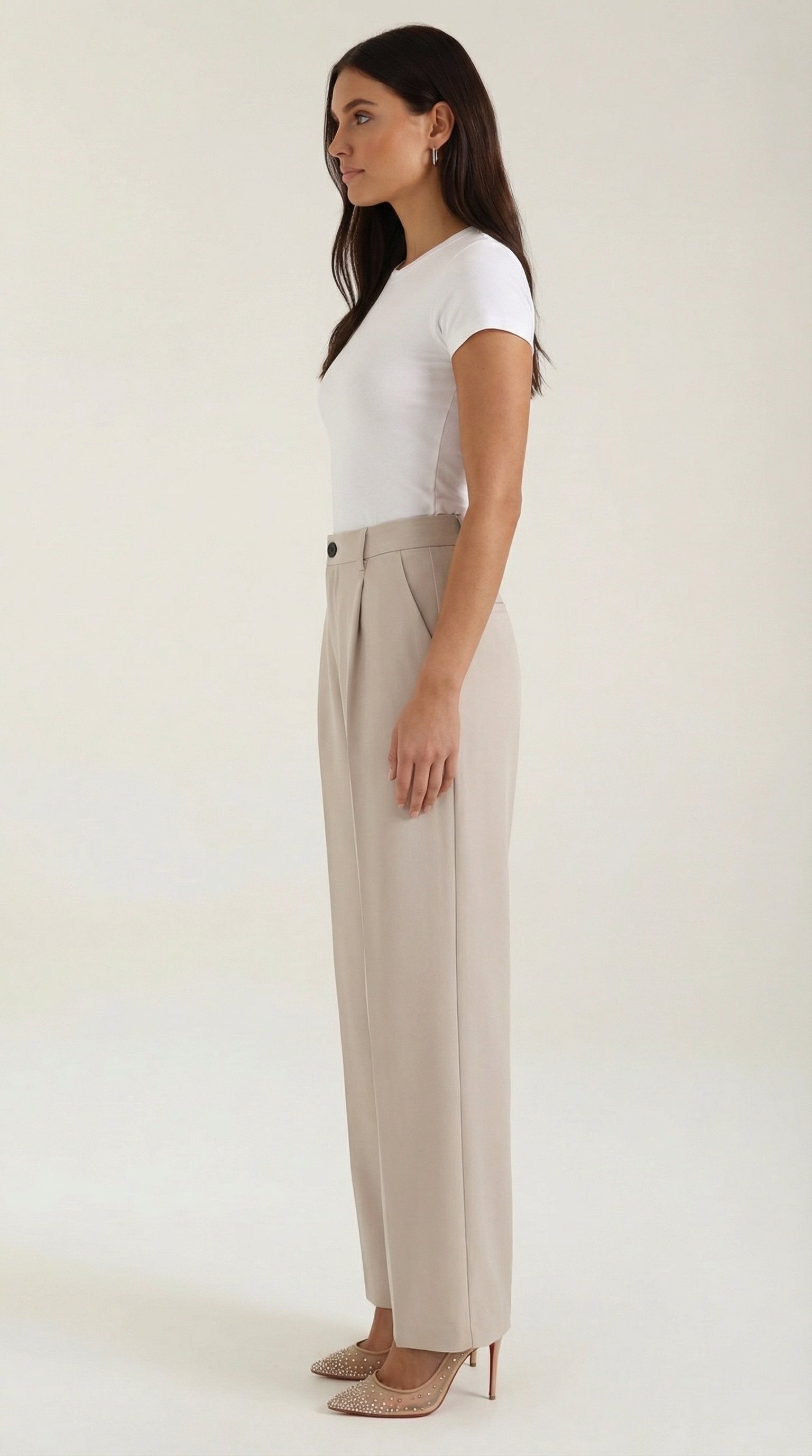 Damen Hose weites Bein | Hohe Taille Lifestyle