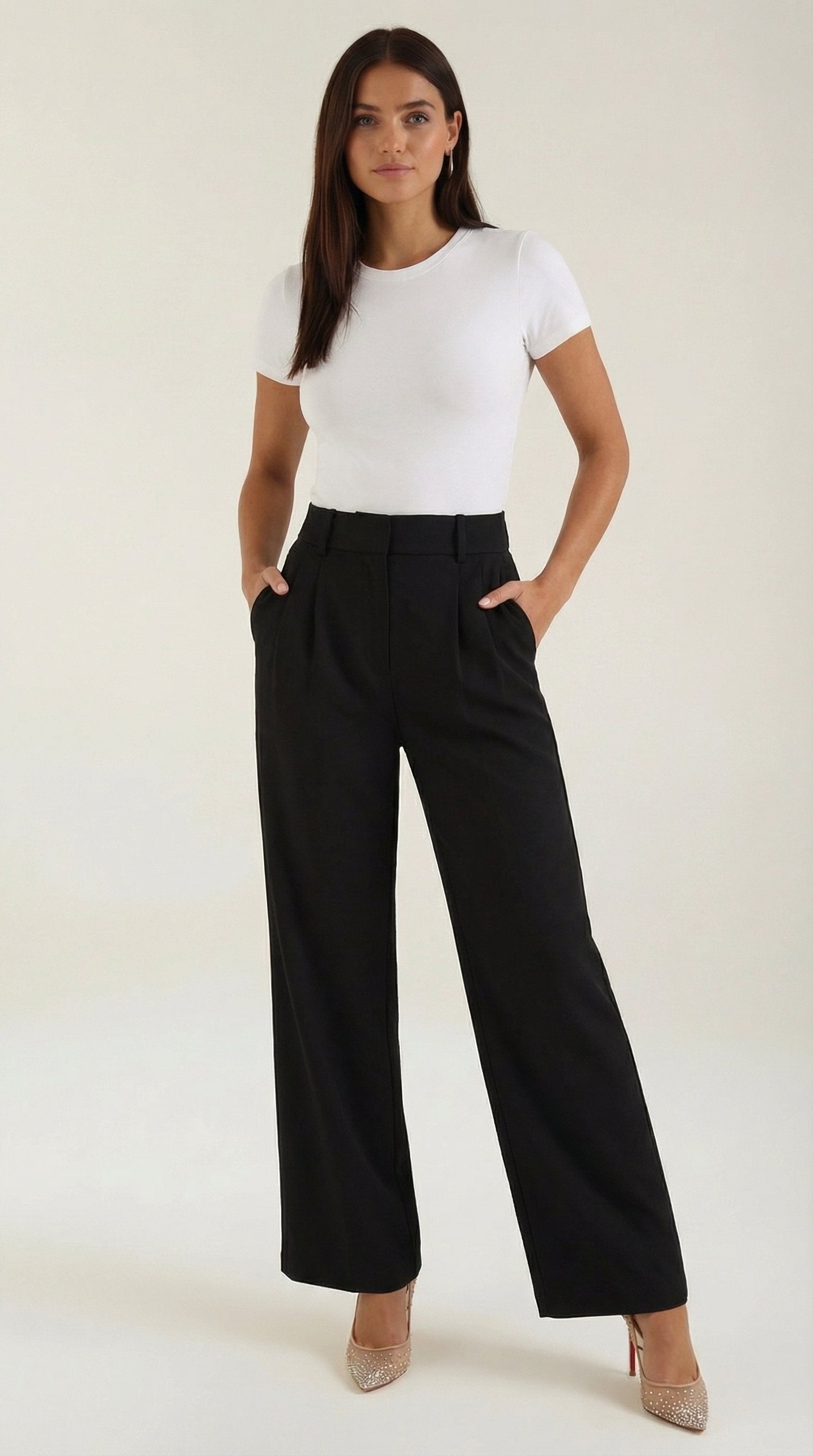 Damen Hose weites Bein | Hohe Taille View 11