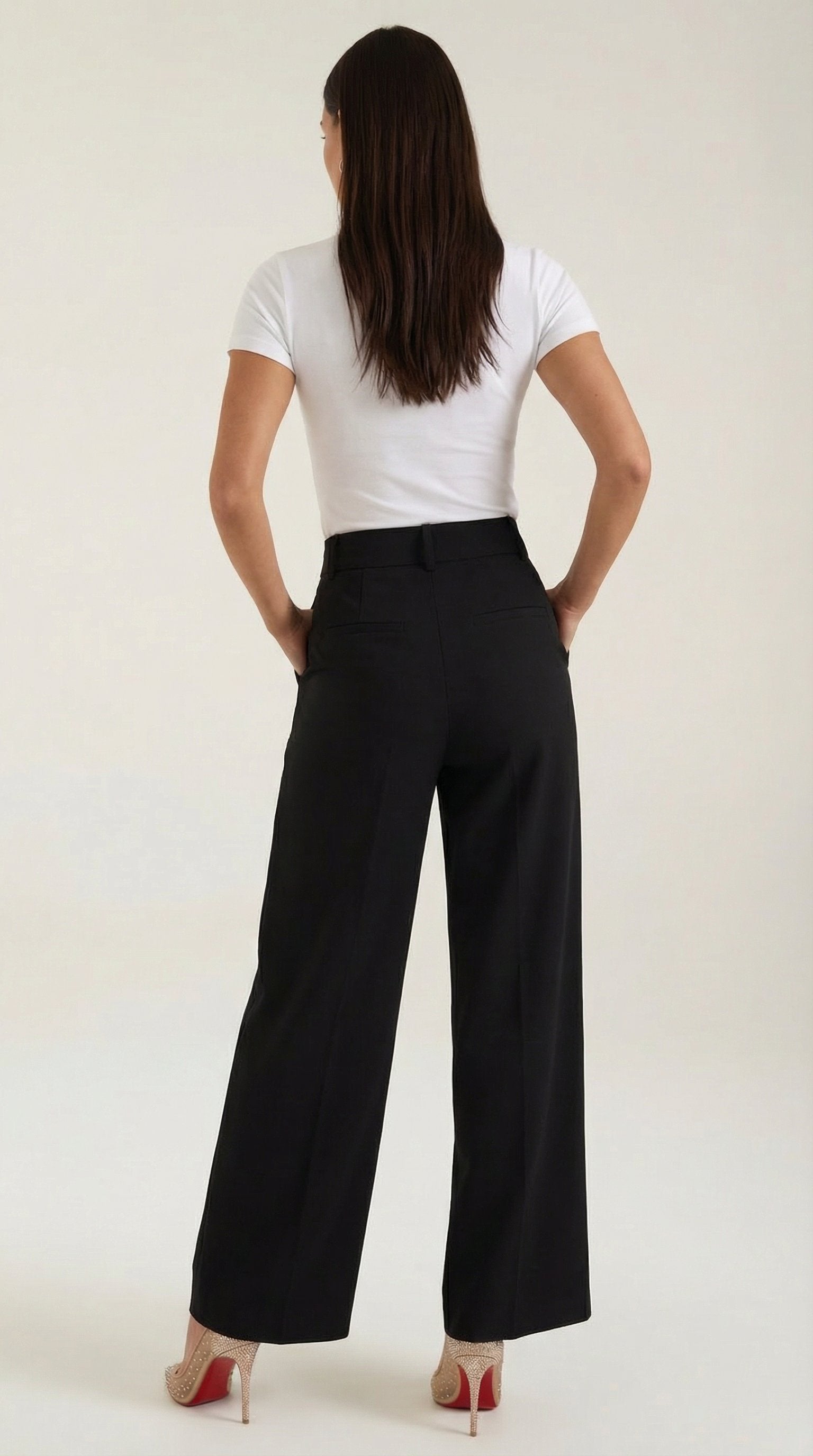 Damen Hose weites Bein | Hohe Taille View 14