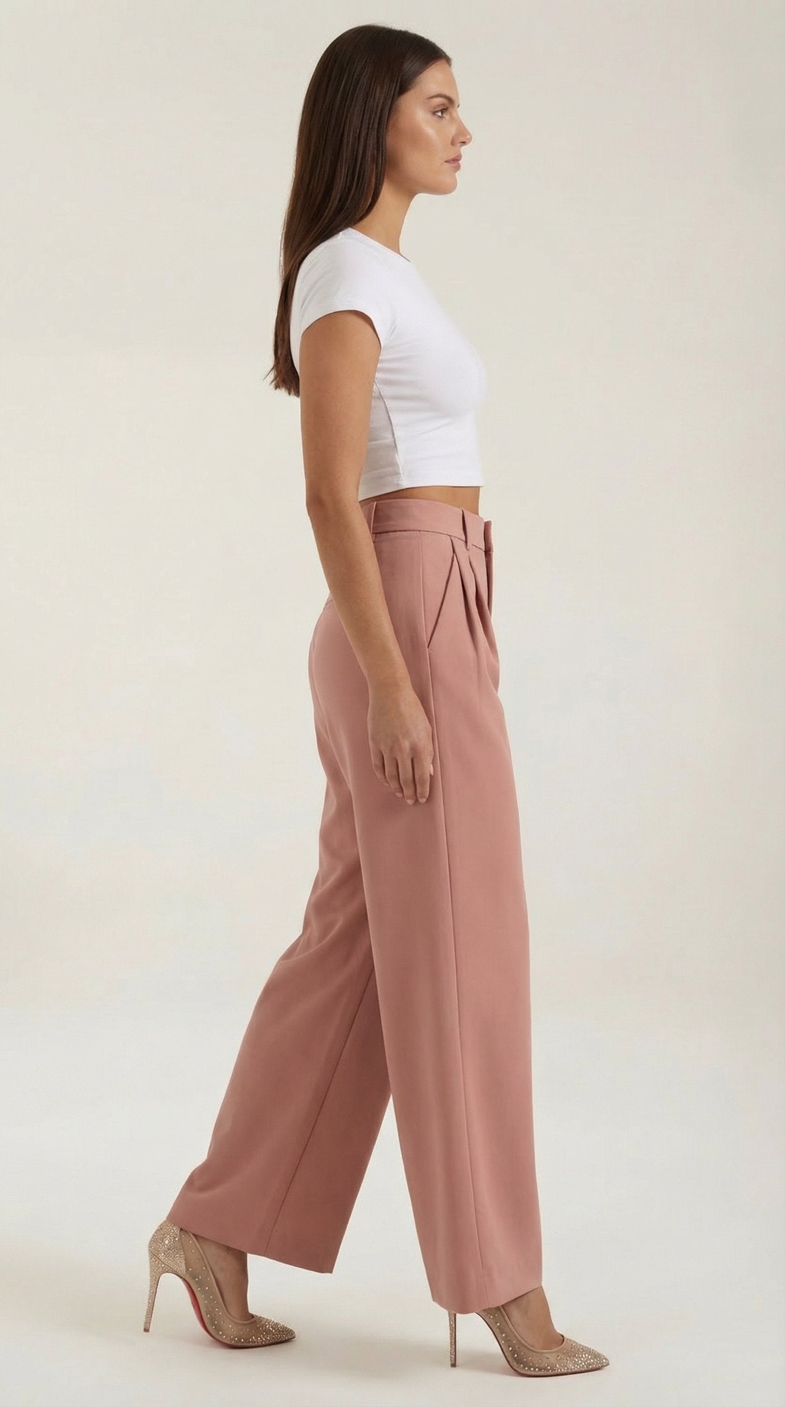 Damen Hose weites Bein | Hohe Taille View 17