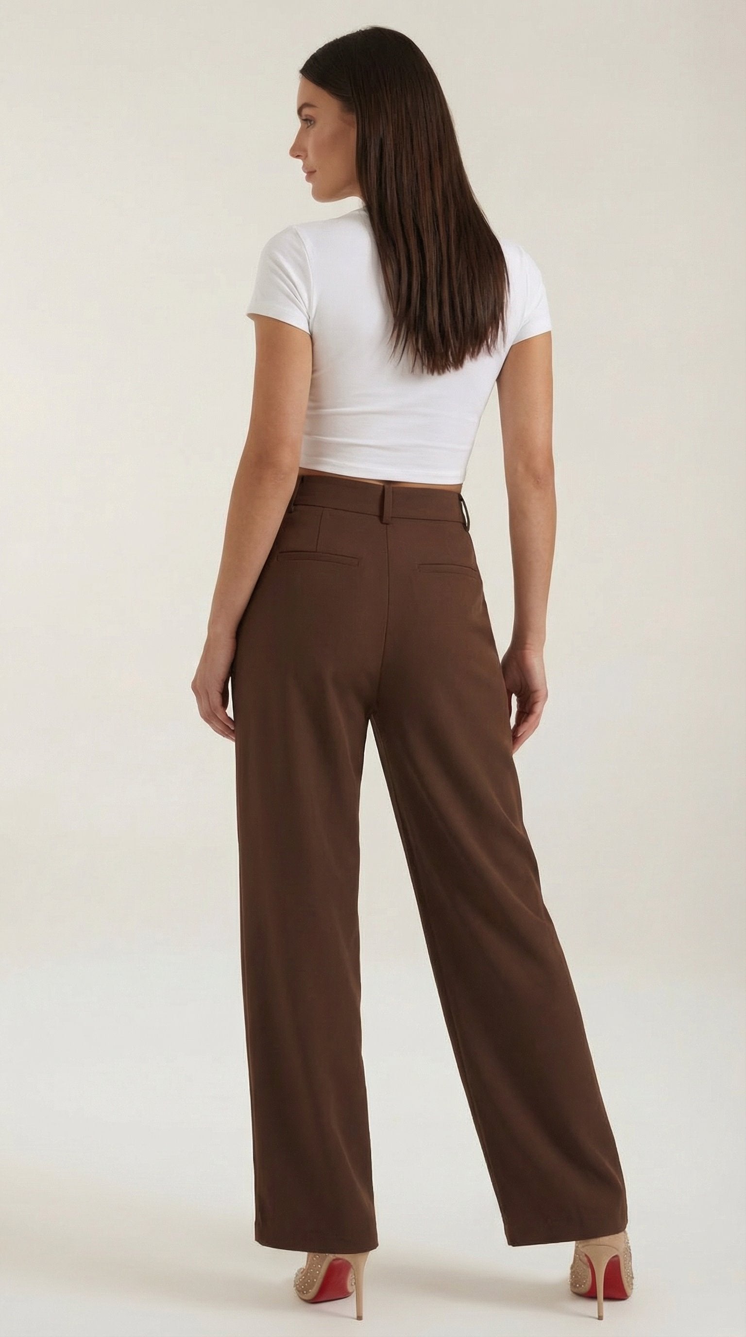 Damen Hose weites Bein | Hohe Taille View 34