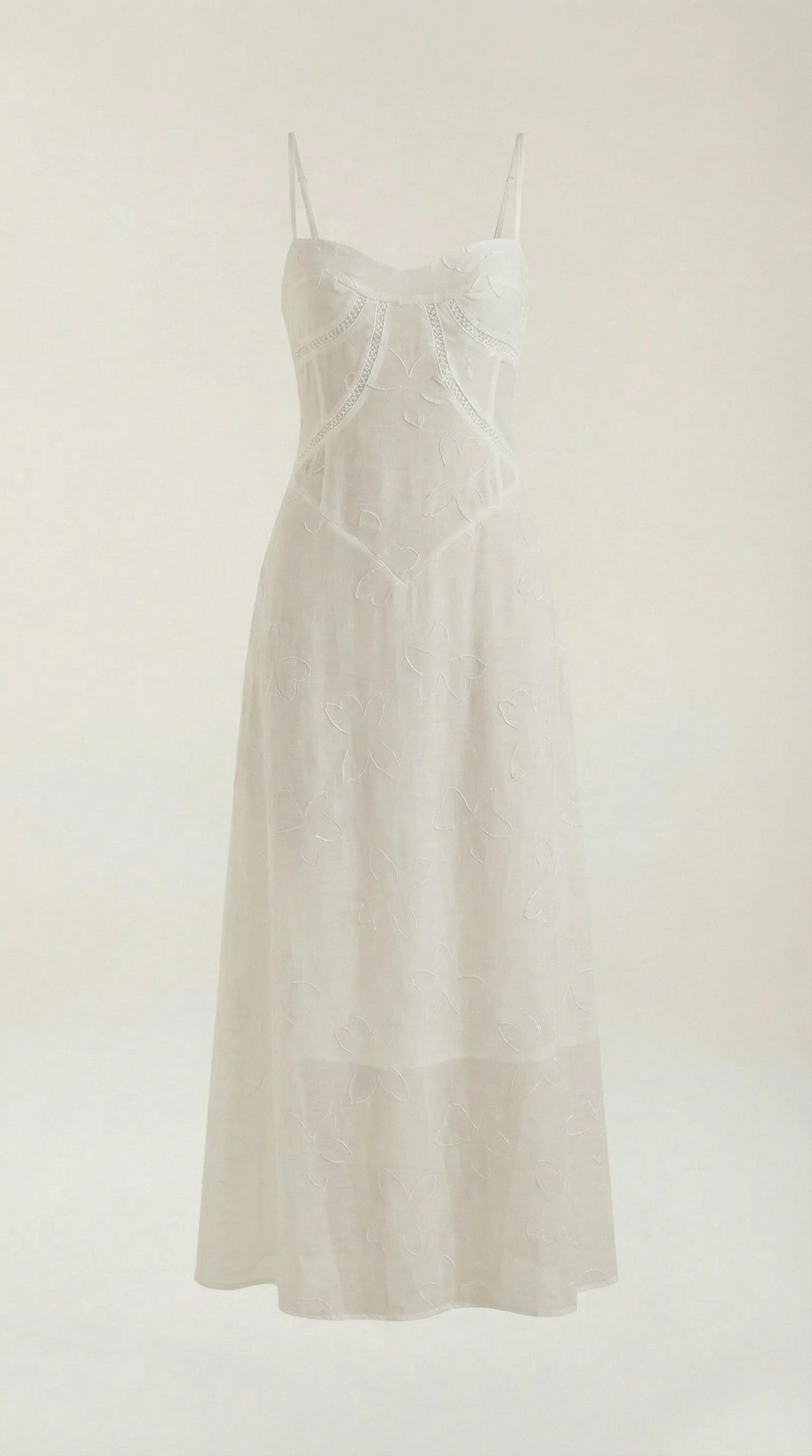 Damen Jacquard Maxikleid | Blumenstickerei Back