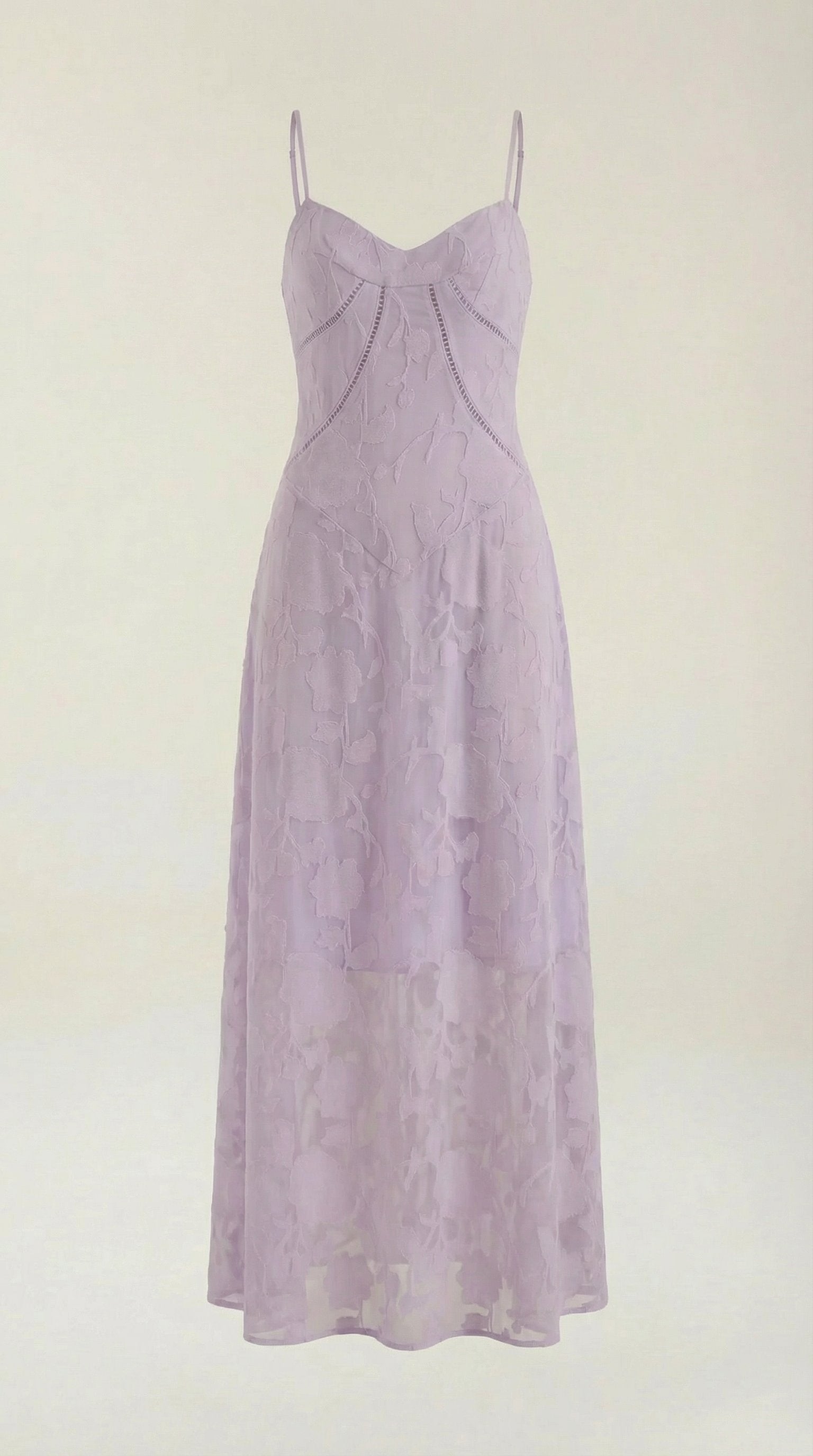 Damen Jacquard Maxikleid | Blumenstickerei View 15