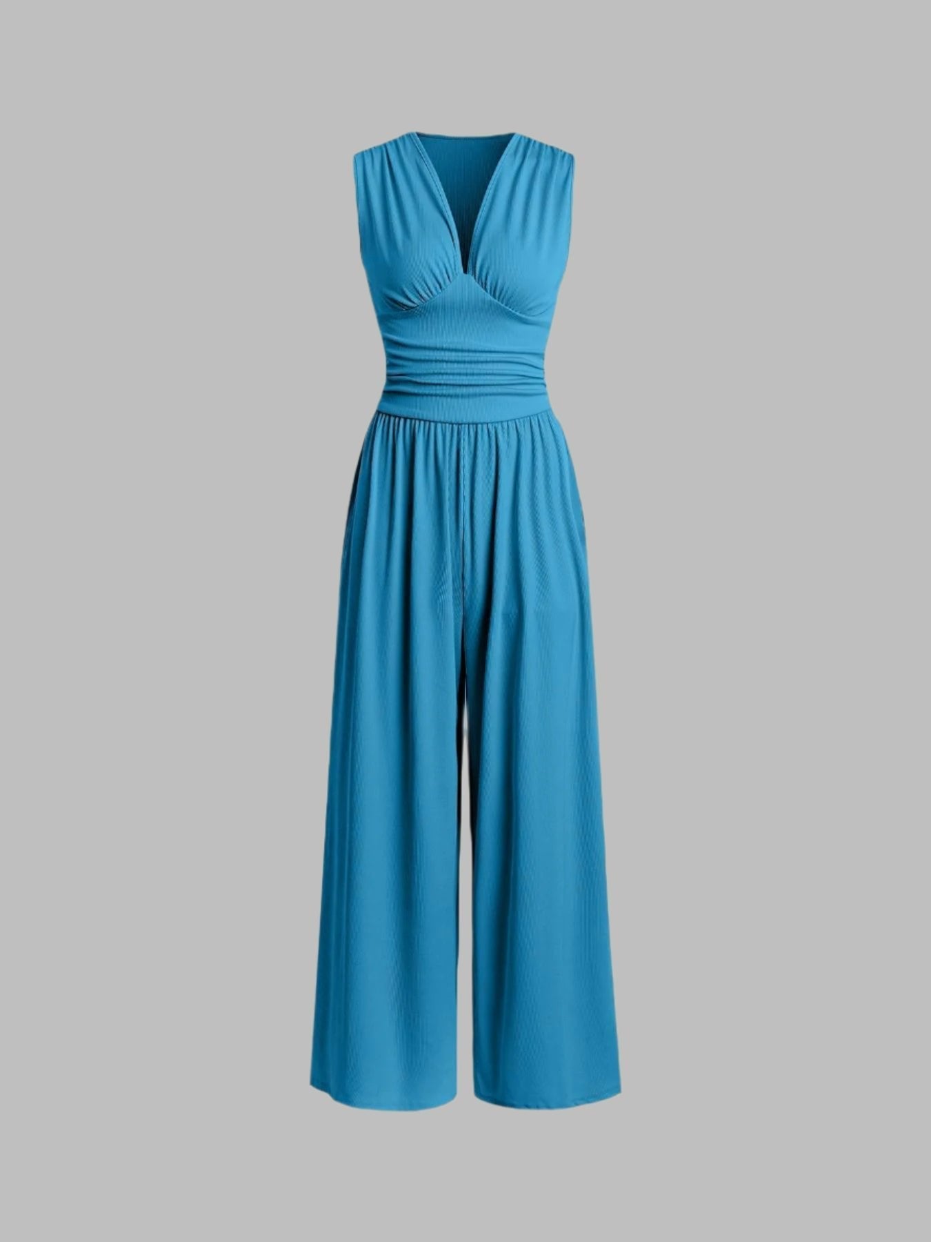 Damen Jumpsuit Tiefer V-Ausschnitt | Ärmellos Lifestyle