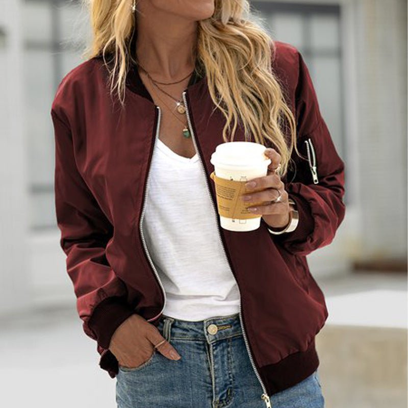 Damen Klassische Bomberjacke | Zeitloser Style Front