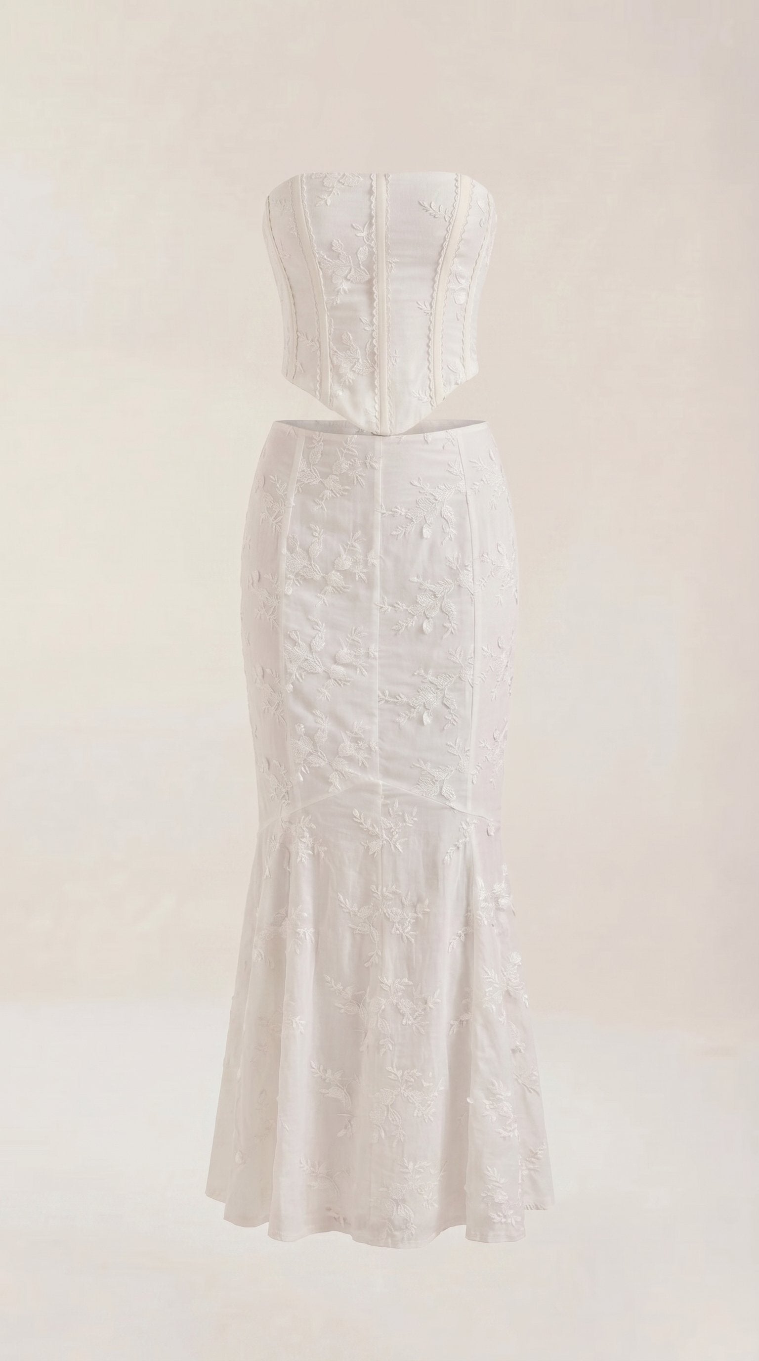 Damen Korsett Maxikleid | Meerjungfrau Back