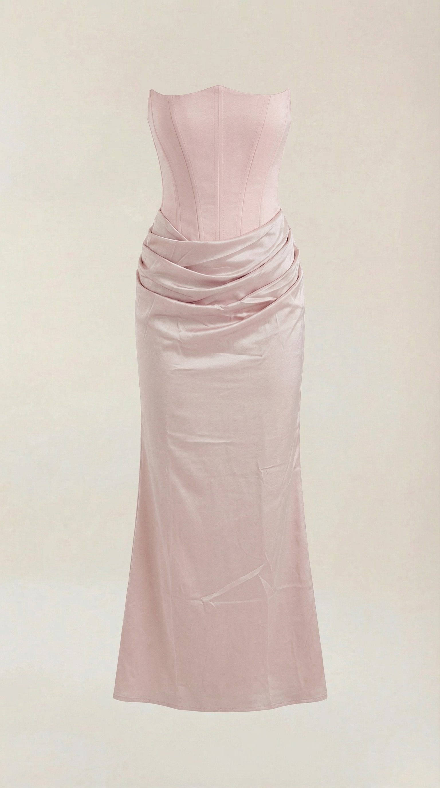Damen Korsett Maxikleid Raffungen | Figurbetonend Alternate