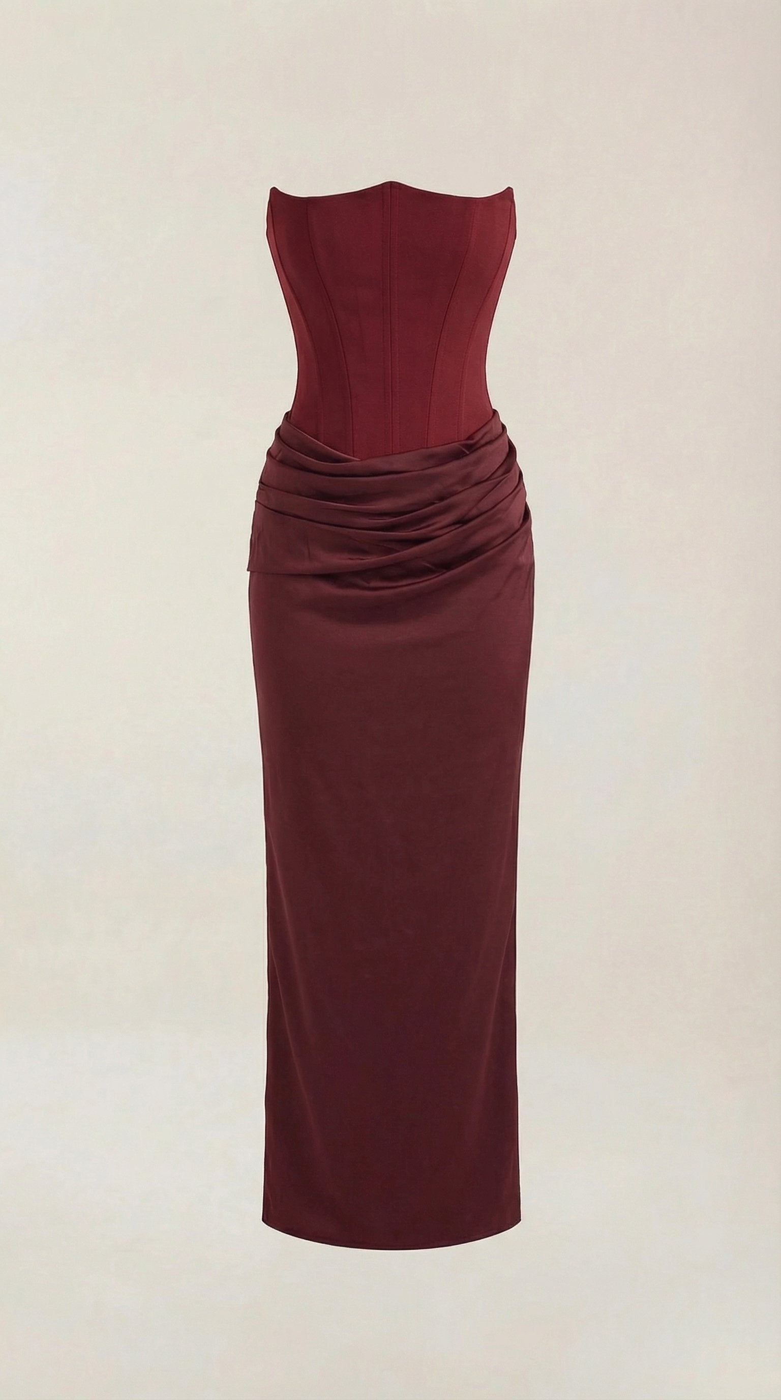 Damen Korsett Maxikleid Raffungen | Figurbetonend View 15