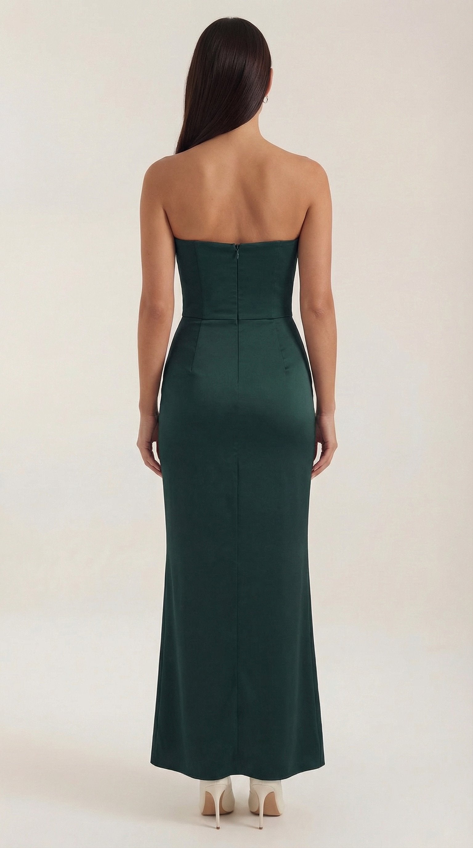 Damen Korsett Maxikleid Raffungen | Figurbetonend View 24