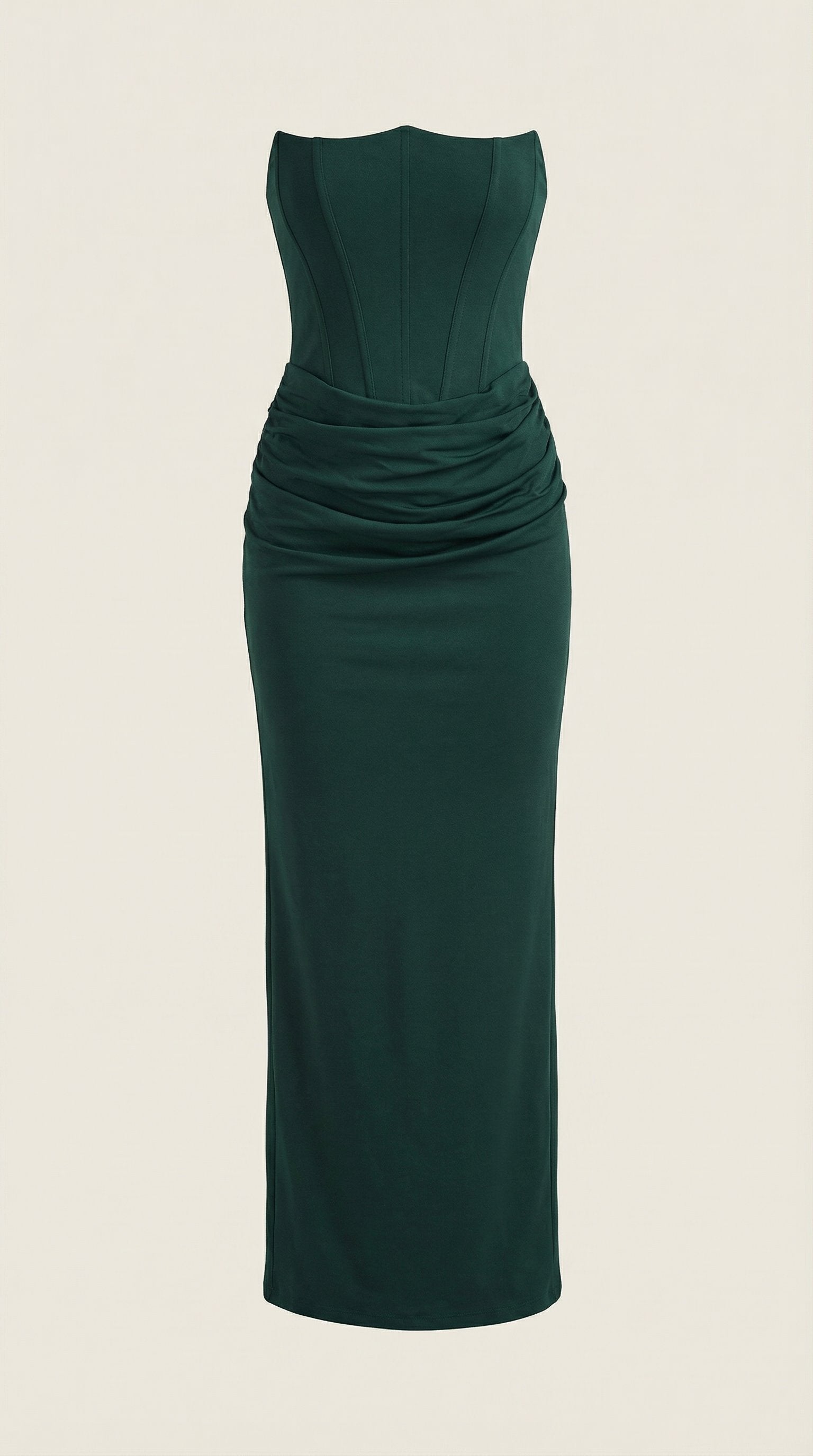 Damen Korsett Maxikleid Raffungen | Figurbetonend View 25
