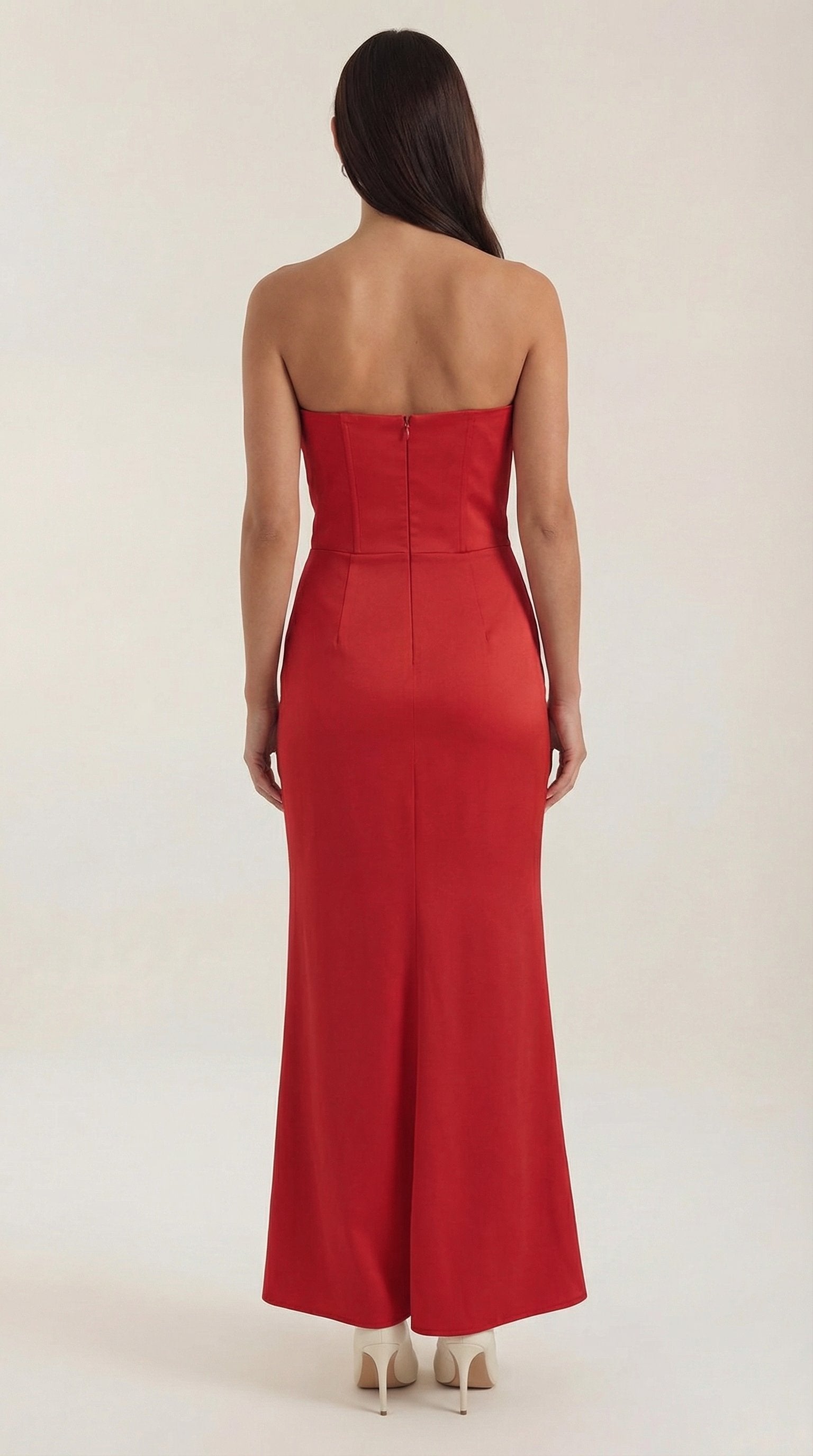 Damen Korsett Maxikleid Raffungen | Figurbetonend View 29