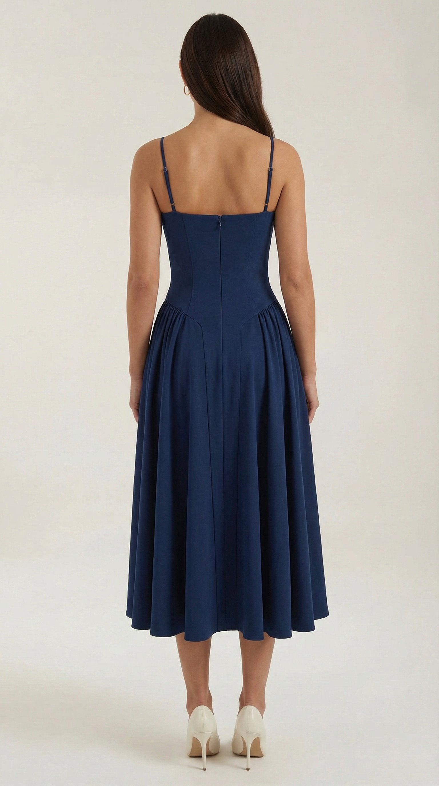 Damen Korsett Midikleid | Trägerkleid Full