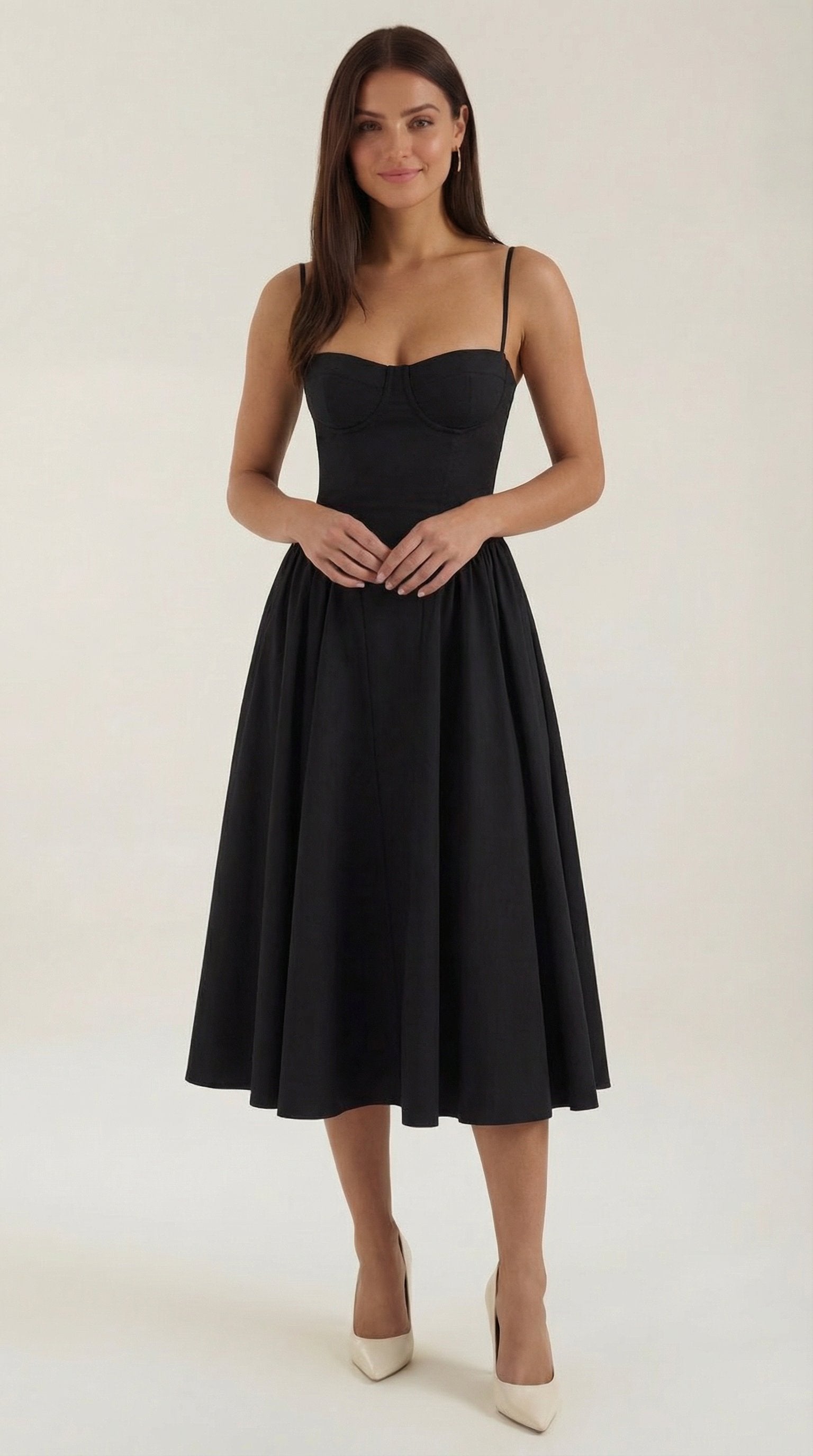 Damen Korsett Midikleid | Trägerkleid View 11