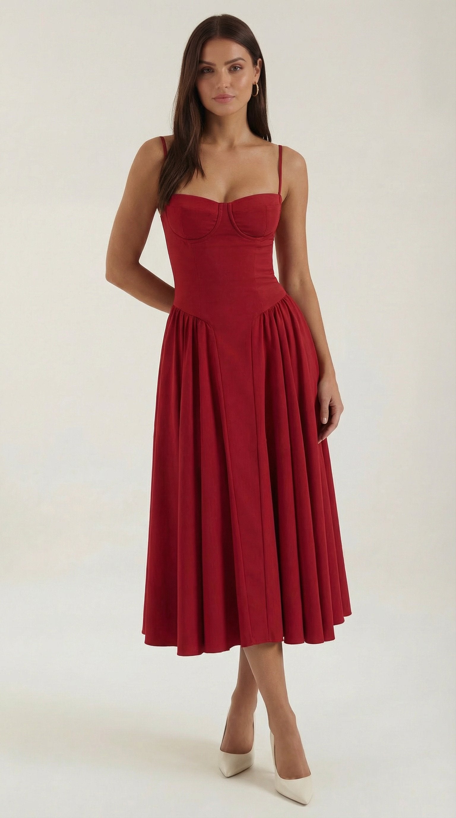 Damen Korsett Midikleid | Trägerkleid View 21