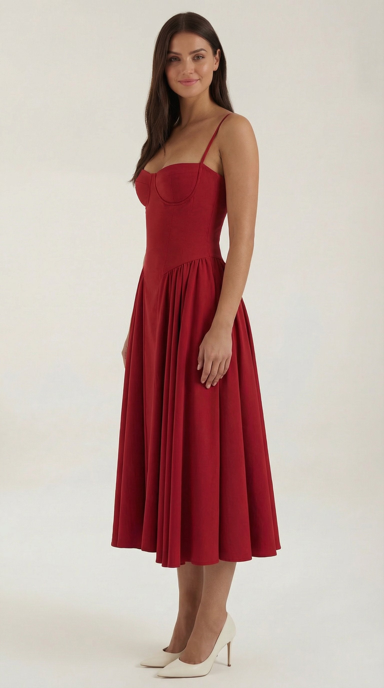 Damen Korsett Midikleid | Trägerkleid View 22