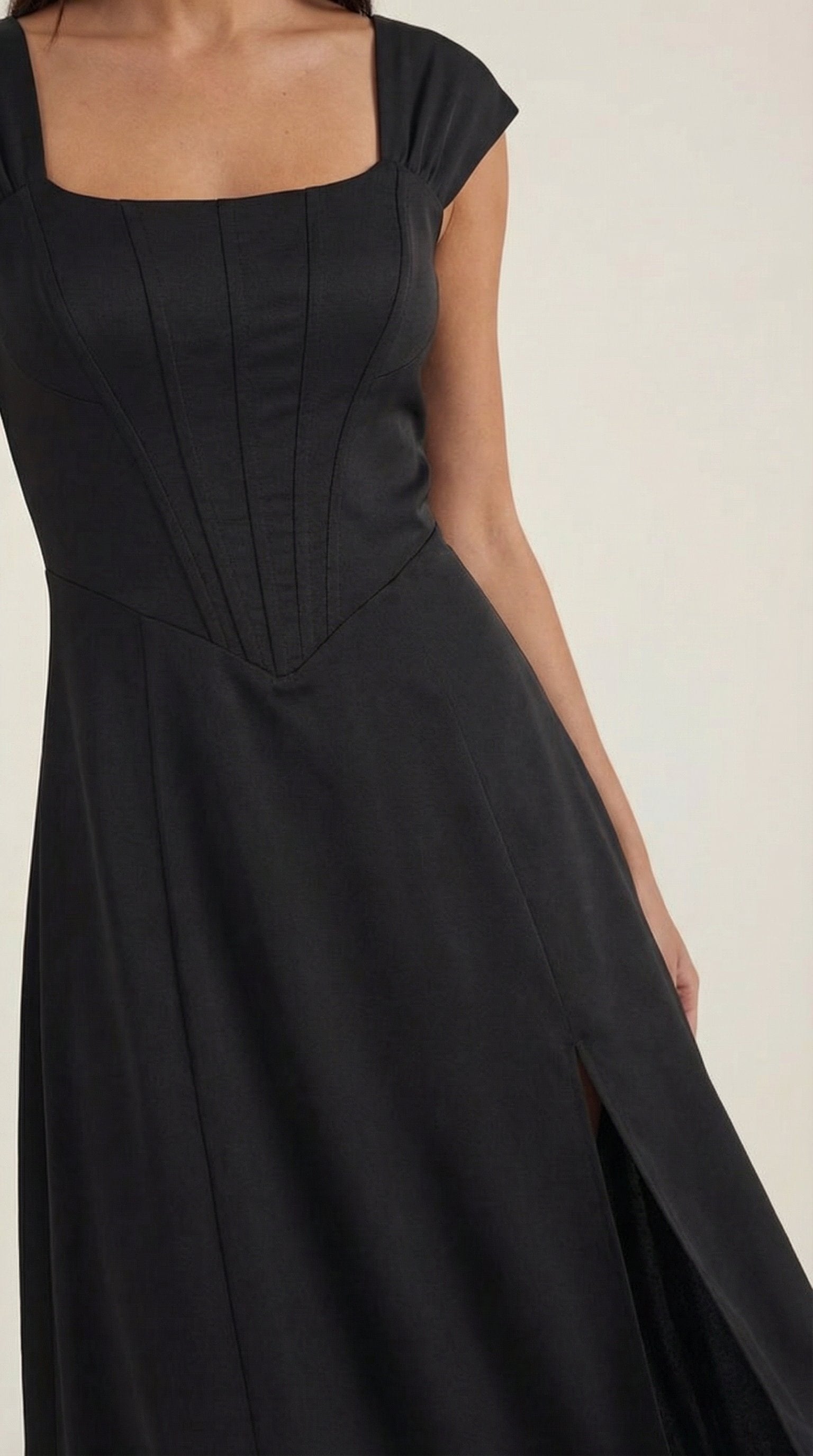 Damen Korsett Sommerkleid | Eckiger Ausschnitt View 28