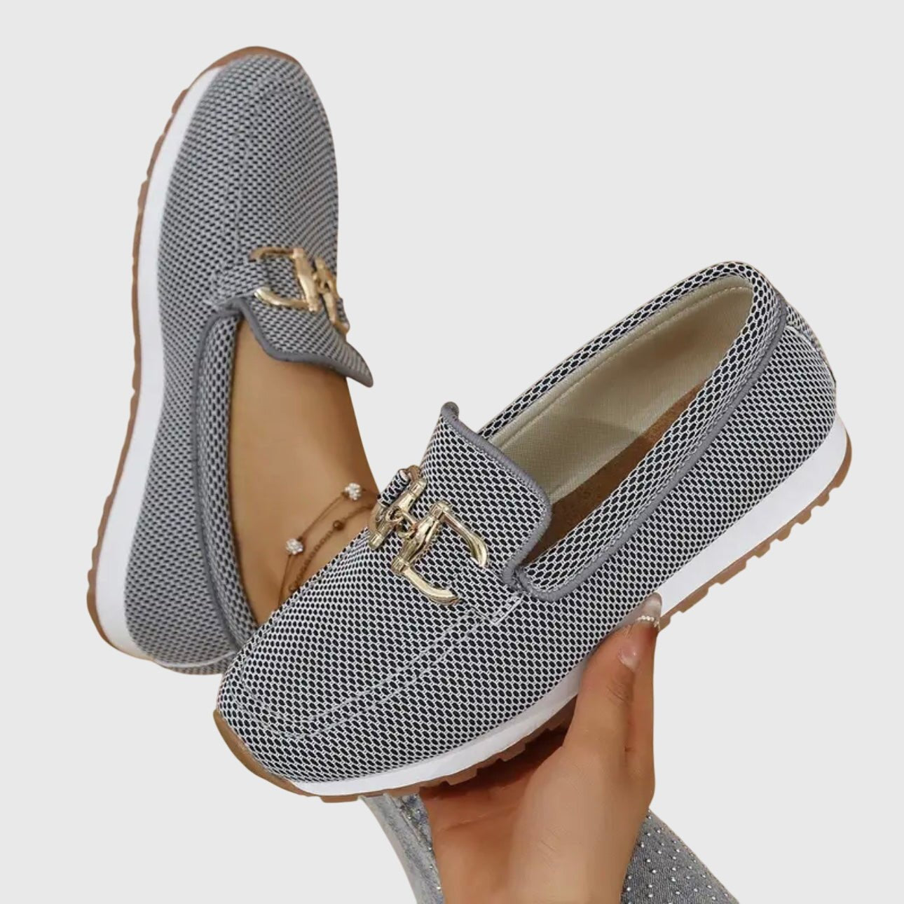 Damen Loafer Kettenschnalle | Orthopädisch Angle